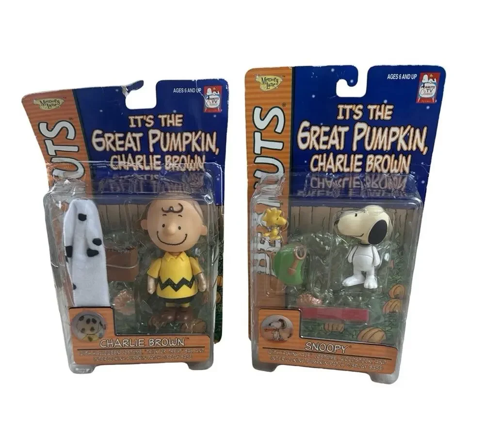 Memory Lane Peanuts Great Pumpkin Charlie Brown Snoopy Halloween Figures Lot 2